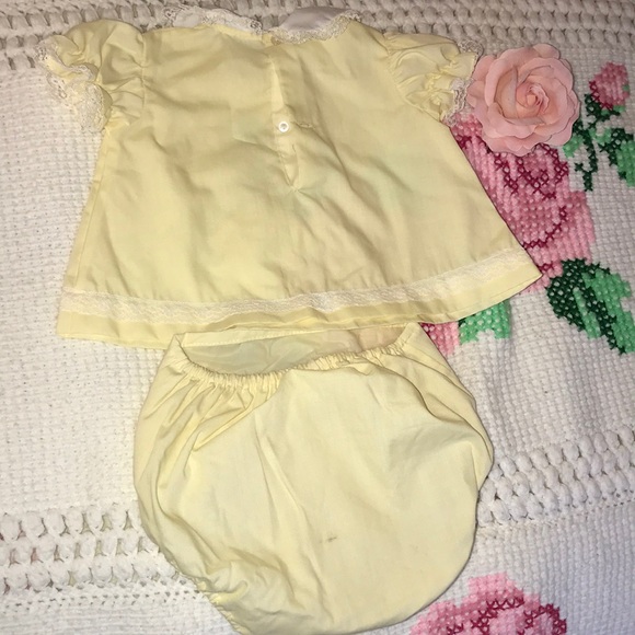 ❌SOLD Vintage 70’s Nannette Dress Yellow Cat Lace - Picture 5 of 8